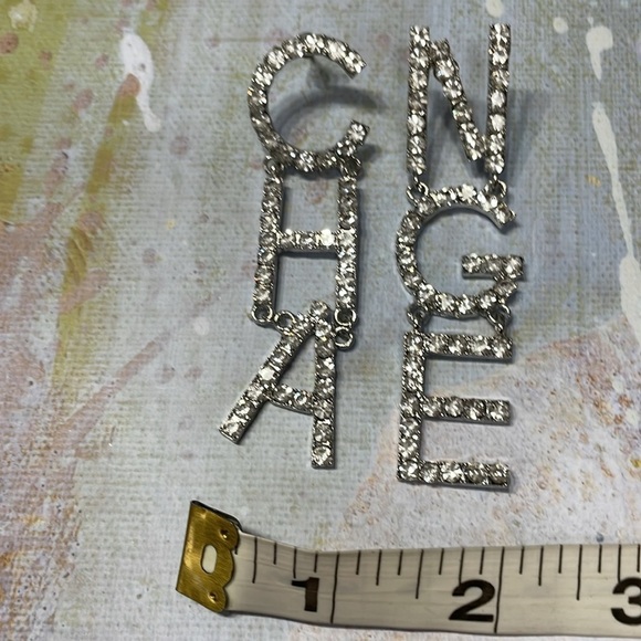 Zara Rhinestone Change Drop Earrings - Picture 10 of 12